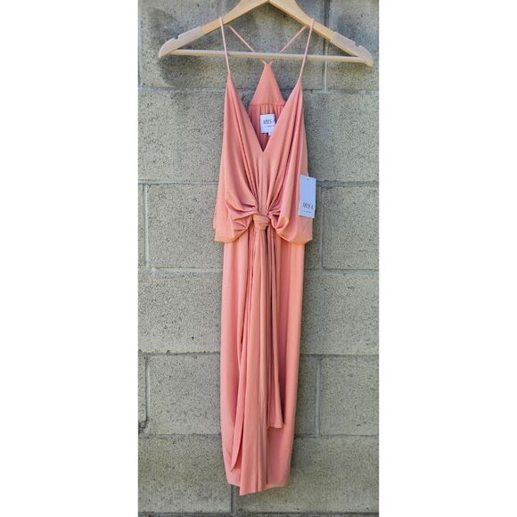 MISA Los Angeles Peach Dress | Strappy Racerback Event-Ready Style Size S NWT - Picture 6 of 7